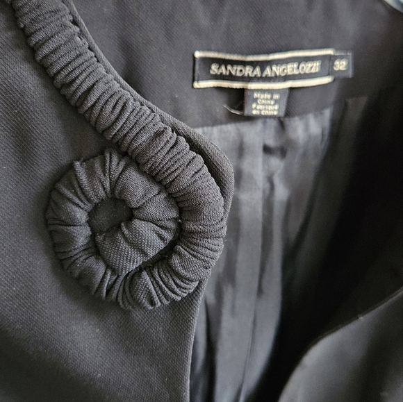 Sandra Angelozzi - statement black work blazer with great detailing - us size 2 - Picture 3 of 5